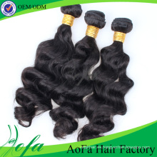 Extensión del pelo humano de Remy del pelo de la Virgen de la onda del grado 7A / 8A del grado el 100%